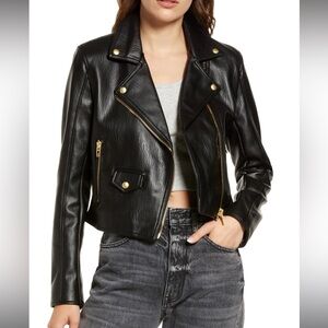 BLANKNYC Faux Leather Moto Jacket